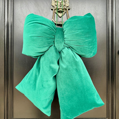 Emerald Green Velvet Bow