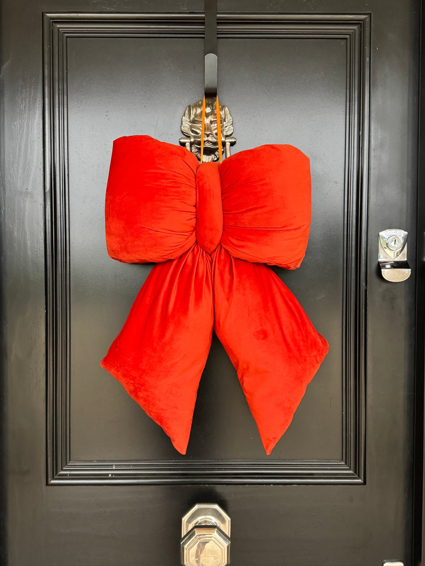 Burnt Orange Velvet Plush Bow - Various Sizes