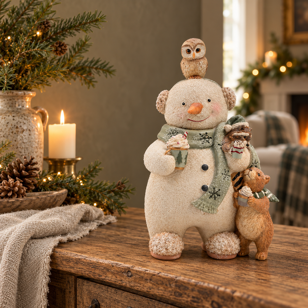 Snowman and Woodland Friends Christmas Ornament – 28cm