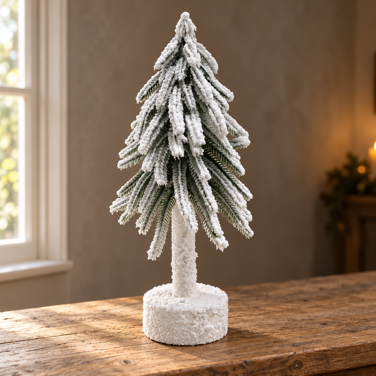 Rustic Snowy Fir Christmas Tree – 36cm