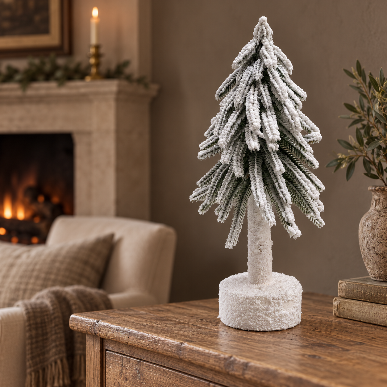 Rustic Snowy Fir Christmas Tree – 36cm