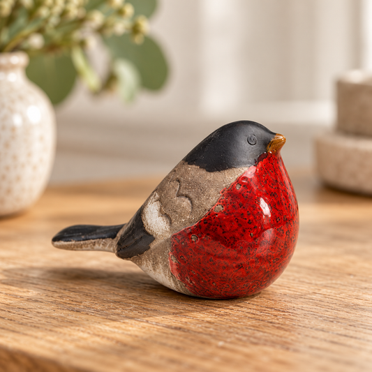 Ceramic Robin Ornament – 8cm Bird Decoration