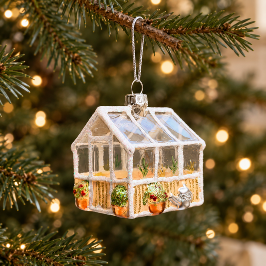 Glass Greenhouse Christmas Bauble – 7cm
