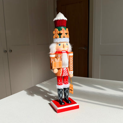 The Gingerbread Baker – Handmade Wooden Christmas Nutcracker, 36cm