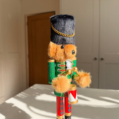 The Teddy Guard – Handmade Wooden Bear Nutcracker, 32cm
