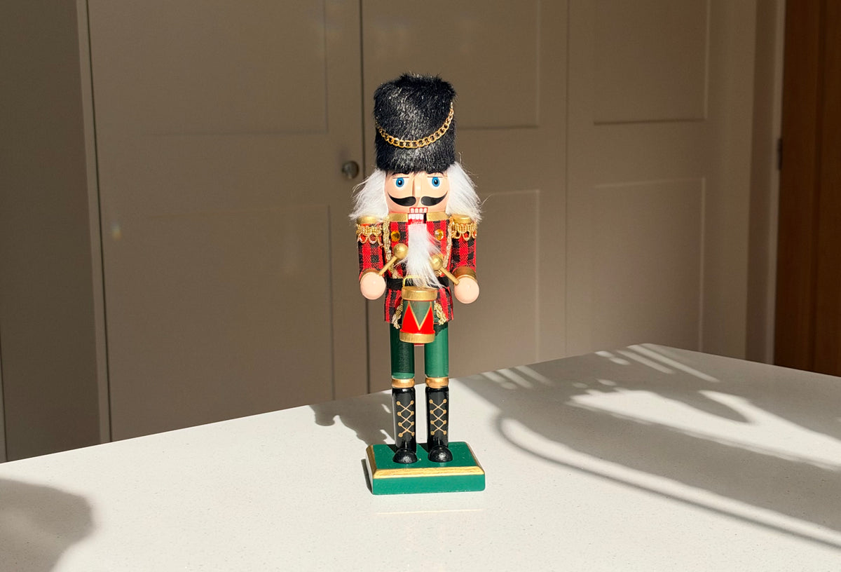 The Tartan Drummer – Handmade Wooden Nutcracker, 25cm