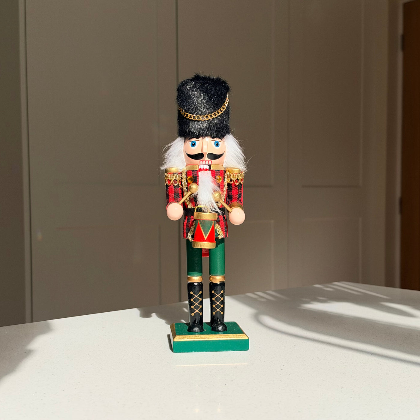 The Tartan Drummer – Handmade Wooden Nutcracker, 25cm