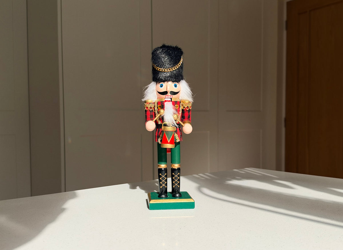 The Tartan Drummer – Handmade Wooden Nutcracker, 25cm