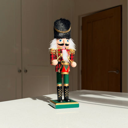 The Tartan Drummer – Handmade Wooden Nutcracker, 25cm