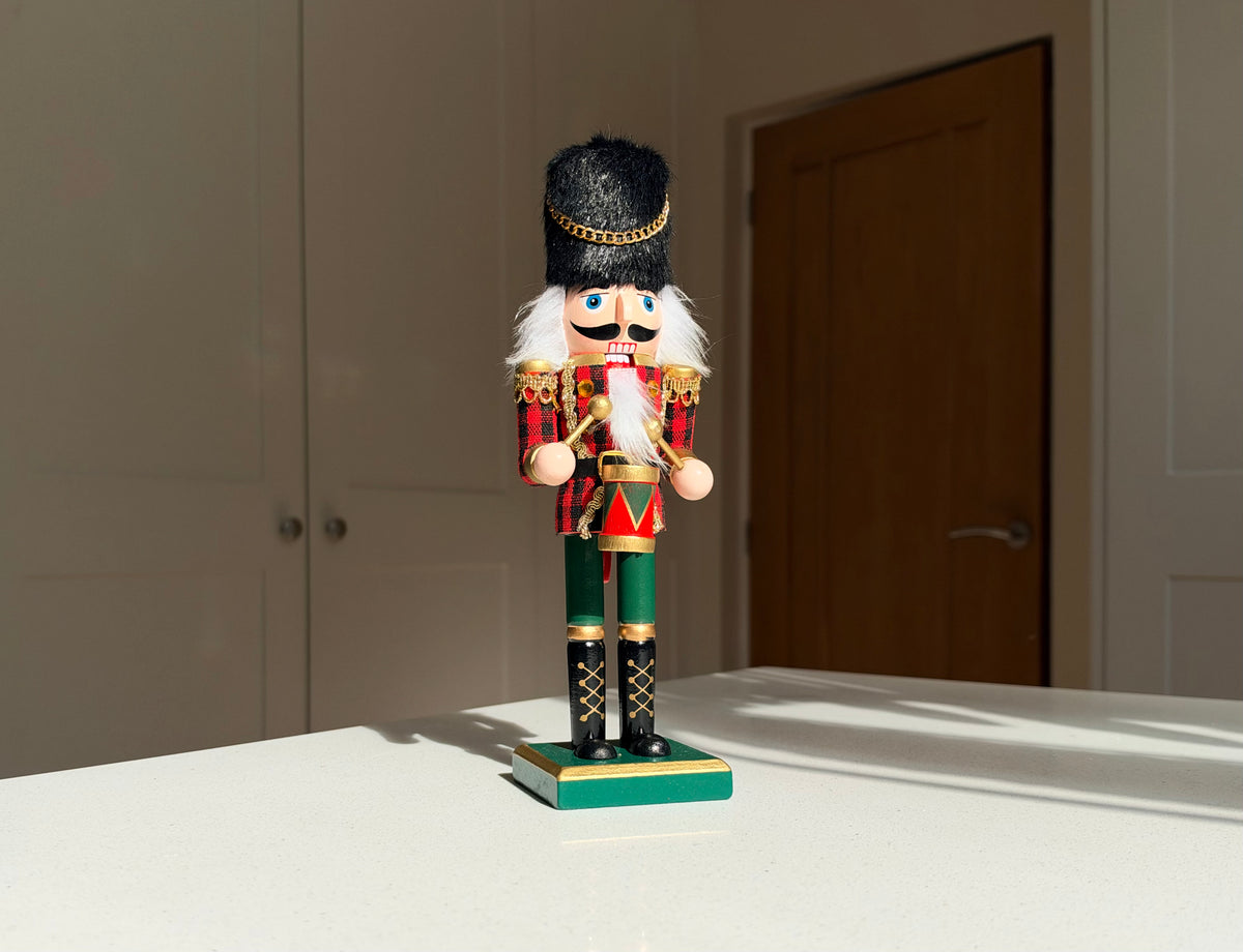 The Tartan Drummer – Handmade Wooden Nutcracker, 25cm