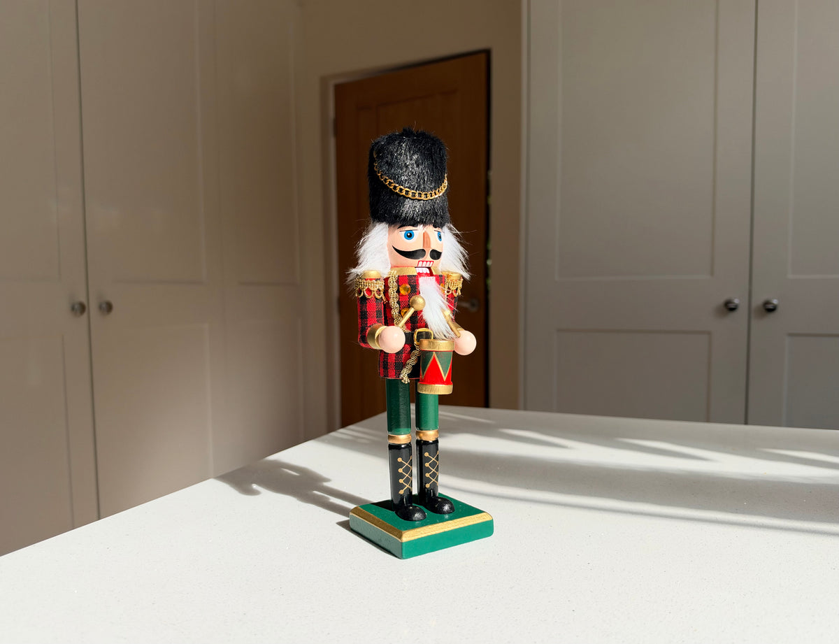 The Tartan Drummer – Handmade Wooden Nutcracker, 25cm