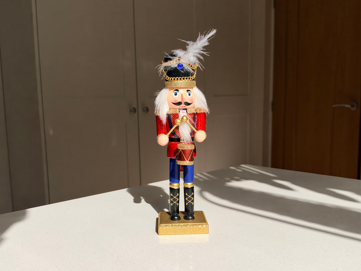 The Royal Plume Drummer – Handmade Wooden Nutcracker, 25cm