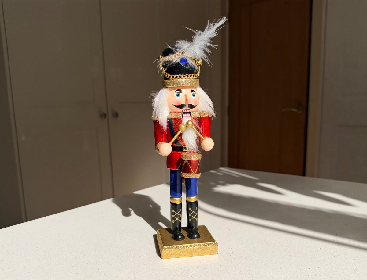 The Royal Plume Drummer – Handmade Wooden Nutcracker, 25cm