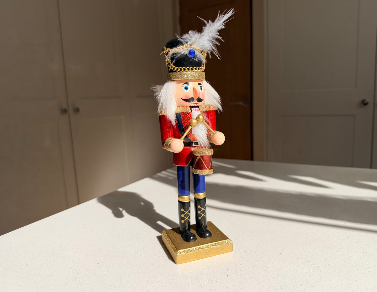 The Royal Plume Drummer – Handmade Wooden Nutcracker, 25cm