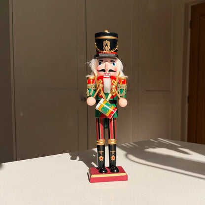 The Holly Parade Drummer – Handmade Wooden Nutcracker, 30cm