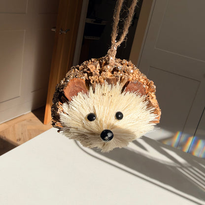 The Woodland Sparkle – Gold Glitter Hedgehog Christmas Bauble