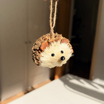 The Woodland Sparkle – Gold Glitter Hedgehog Christmas Bauble