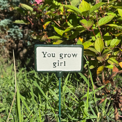 You Grow Girl Decorative Plant Stake – 18cm