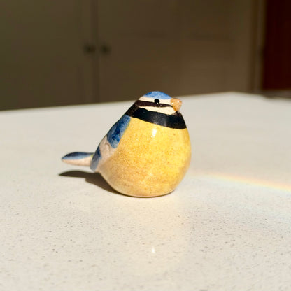 Ceramic Blue Tit Ornament, 7cm