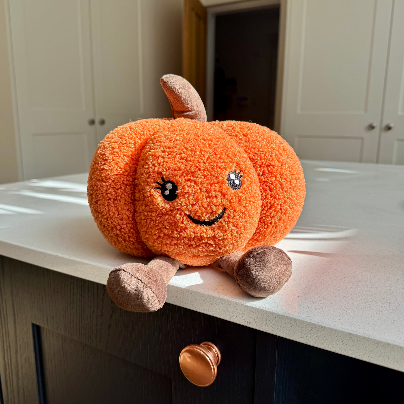 Plush Pumpkin Doorstop - 25cm