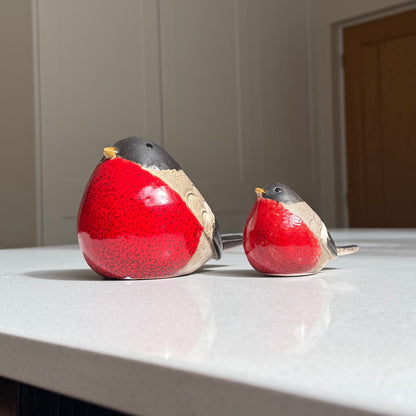 Large Ceramic Robin Ornament - 15cm
