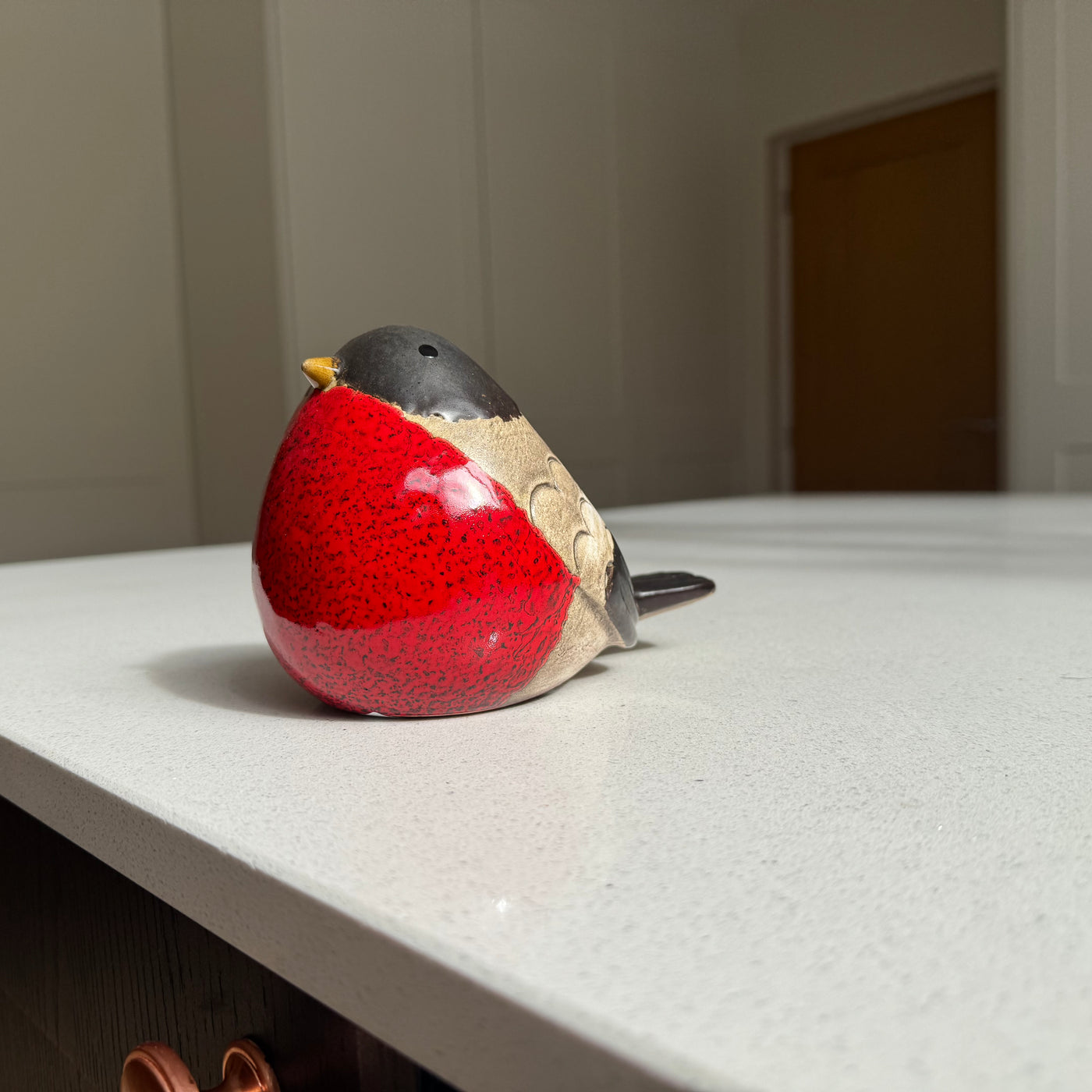 Large Ceramic Robin Ornament - 15cm