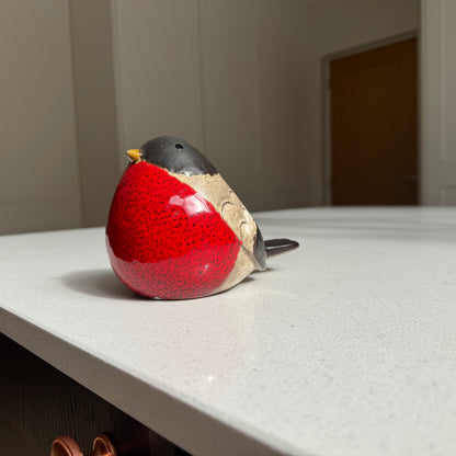 Large Ceramic Robin Ornament - 15cm