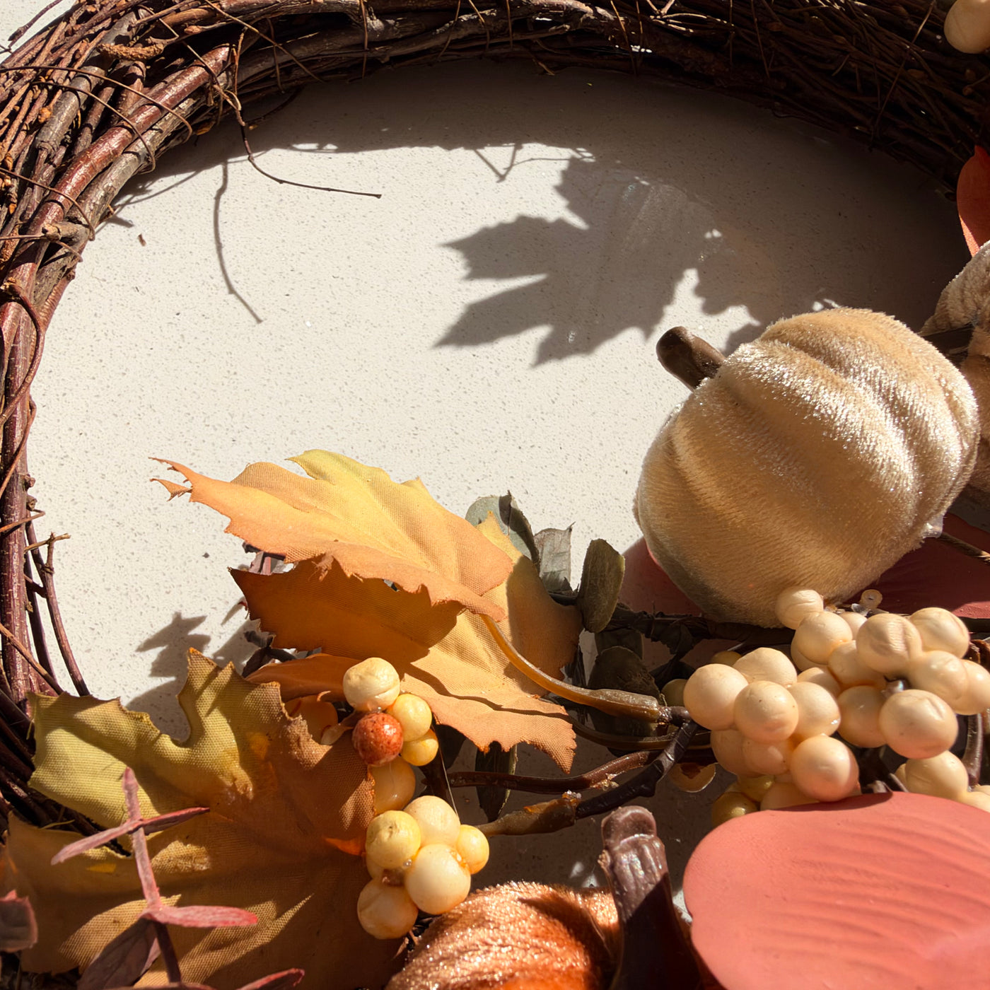 The Harvest Moon – Handmade Autumn Pumpkin Wreath, 60cm
