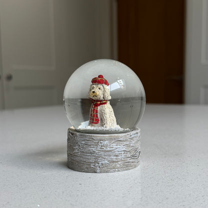 Mini Festive Dog Christmas Snow Globe – 8.5cm