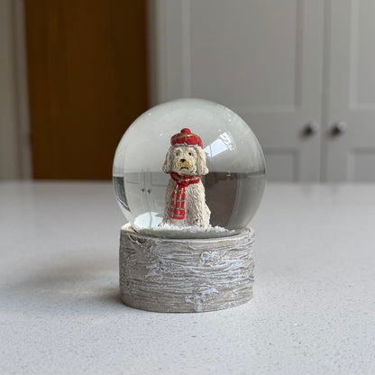 Mini Festive Dog Christmas Snow Globe – 8.5cm