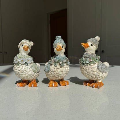Winter Woodland Duck Christmas Ornament – Three Colours