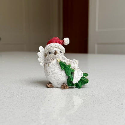 Festive Resin Robin Ornament with Red Detail – Three Designs