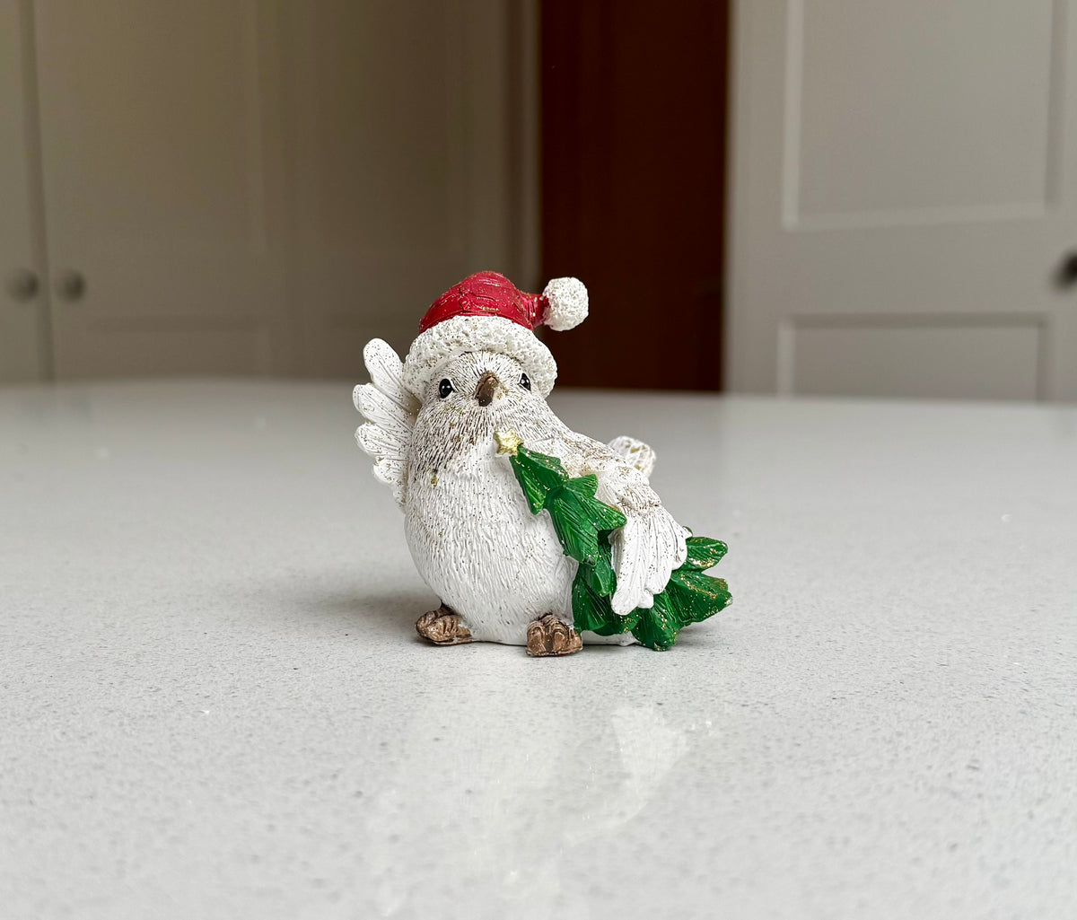 Festive Resin Robin Ornament with Red Detail – Three Designs