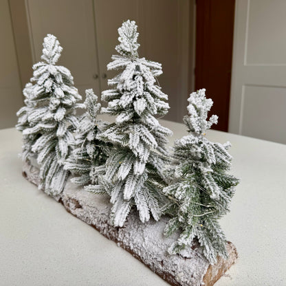 The Snowbound Forest – LED Snow-Flocked Christmas Tree Scene, 50cm