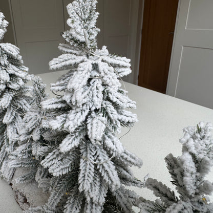 The Snowbound Forest – LED Snow-Flocked Christmas Tree Scene, 50cm