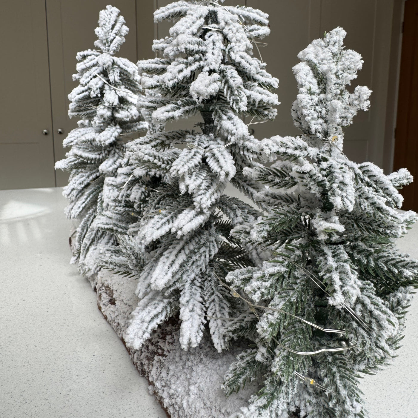 The Snowbound Forest – LED Snow-Flocked Christmas Tree Scene, 50cm