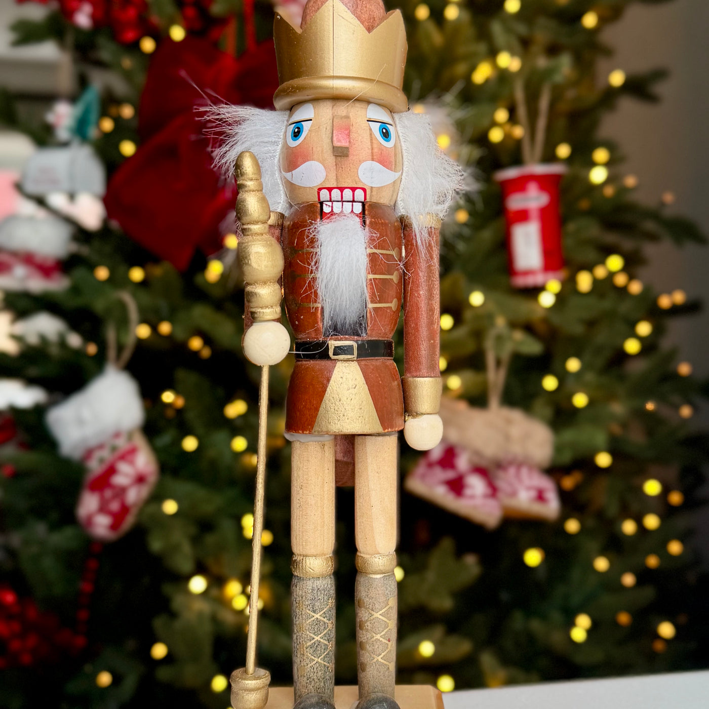 Hand-Painted Wooden Christmas Nutcracker – 25cm