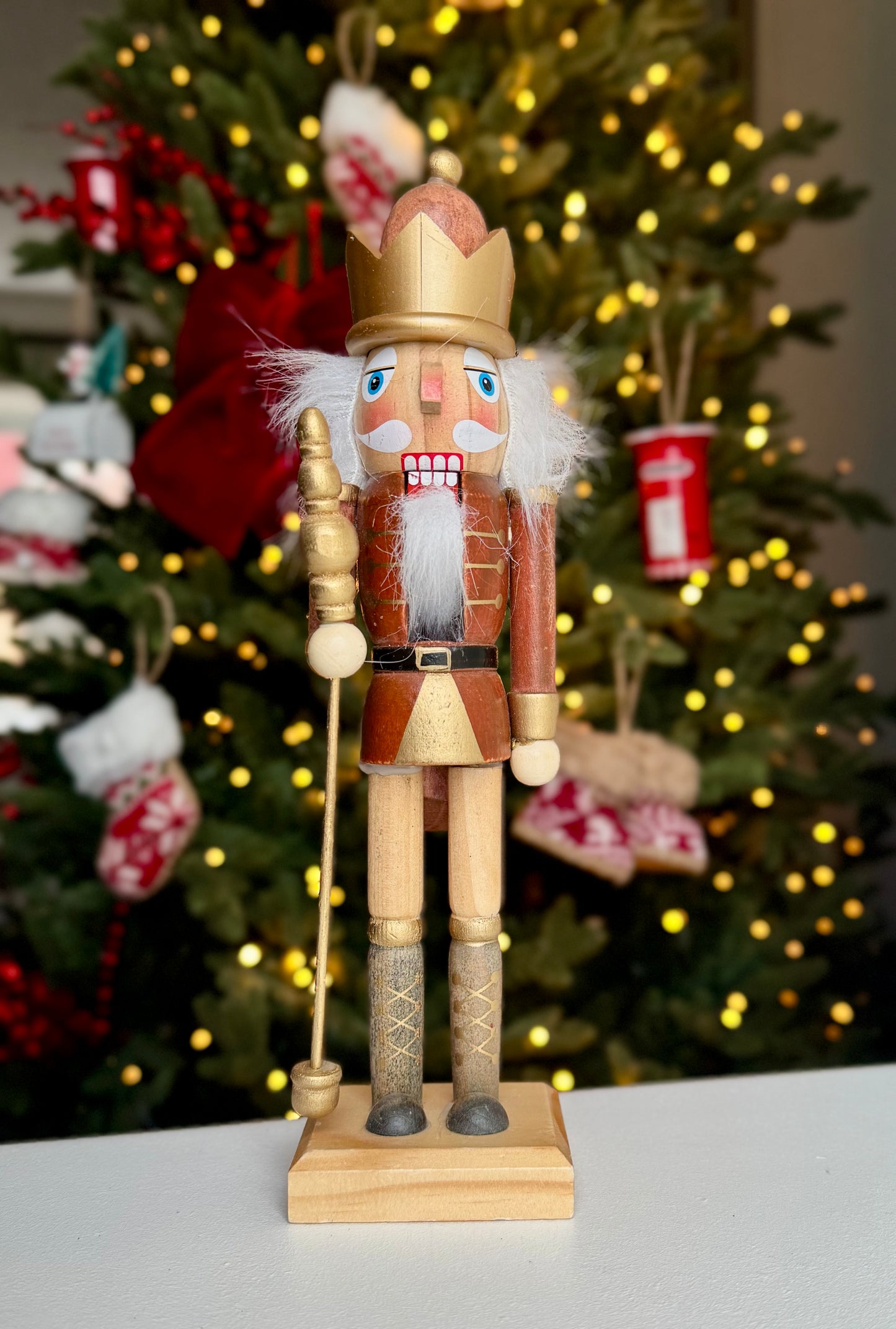 Hand Painted Wooden Christmas Nutcracker - 25cm
