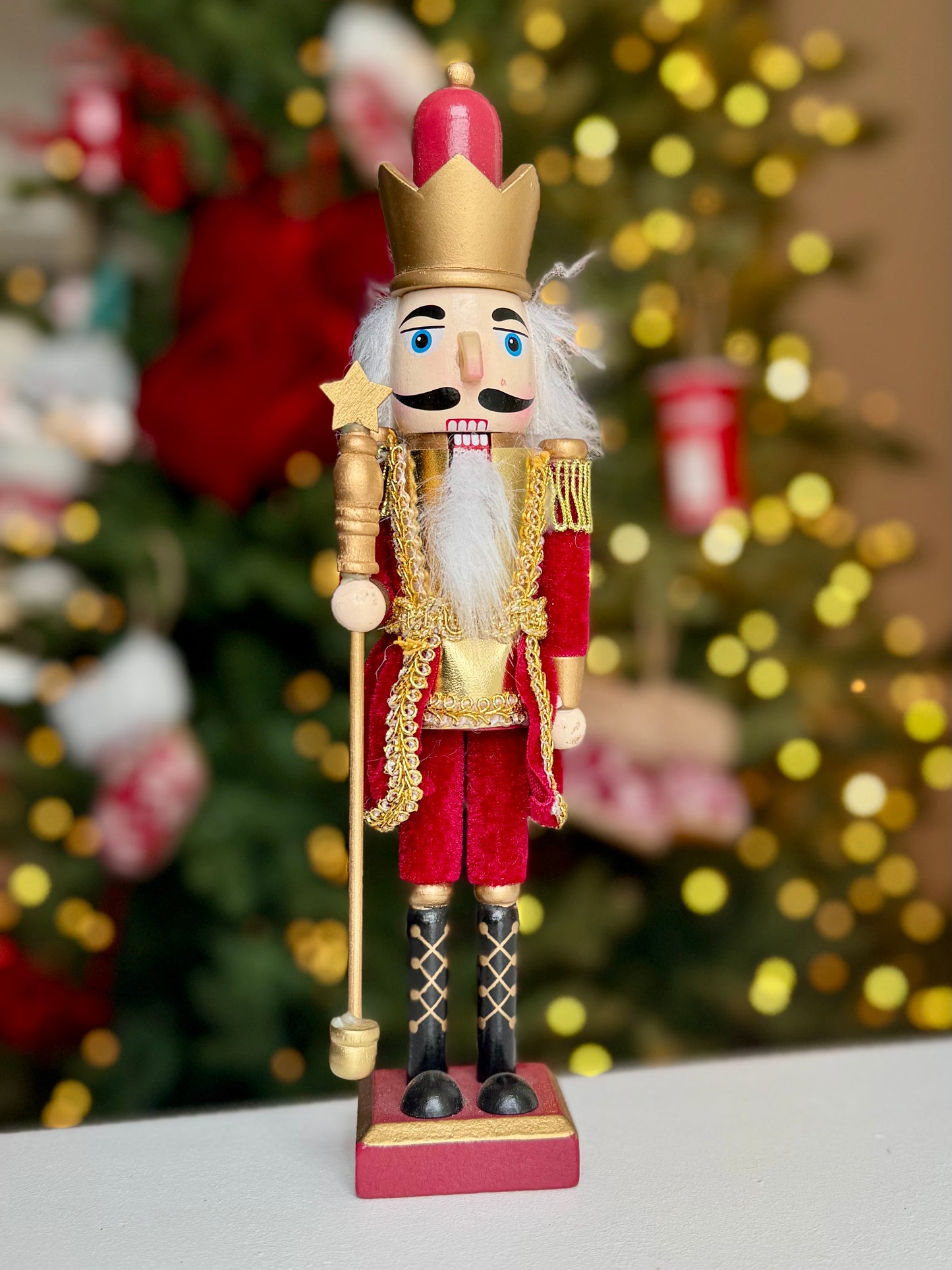 Hand Painted Wooden Christmas Nutcracker - 25cm