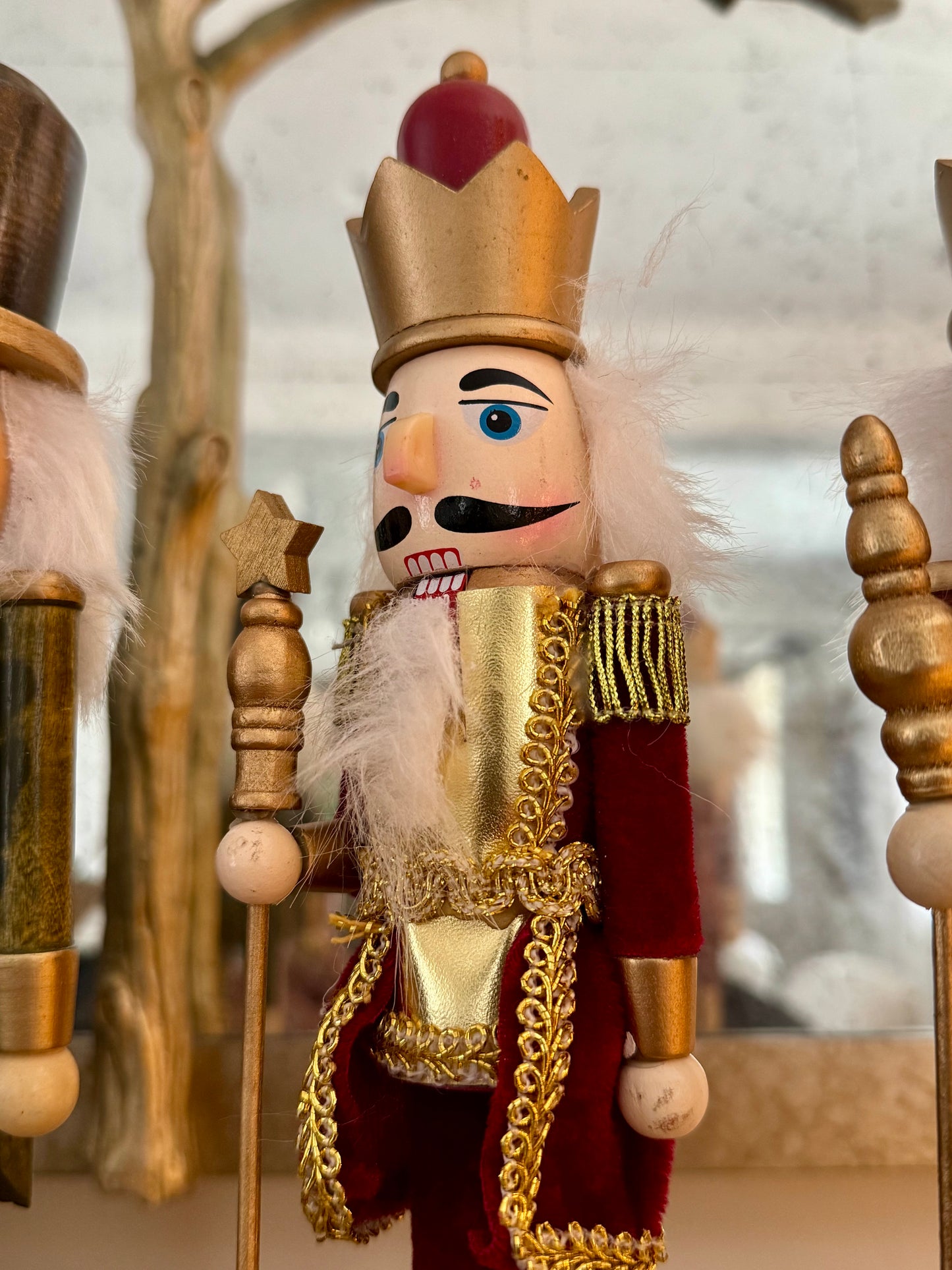 Hand Painted Wooden Christmas Nutcracker - 25cm