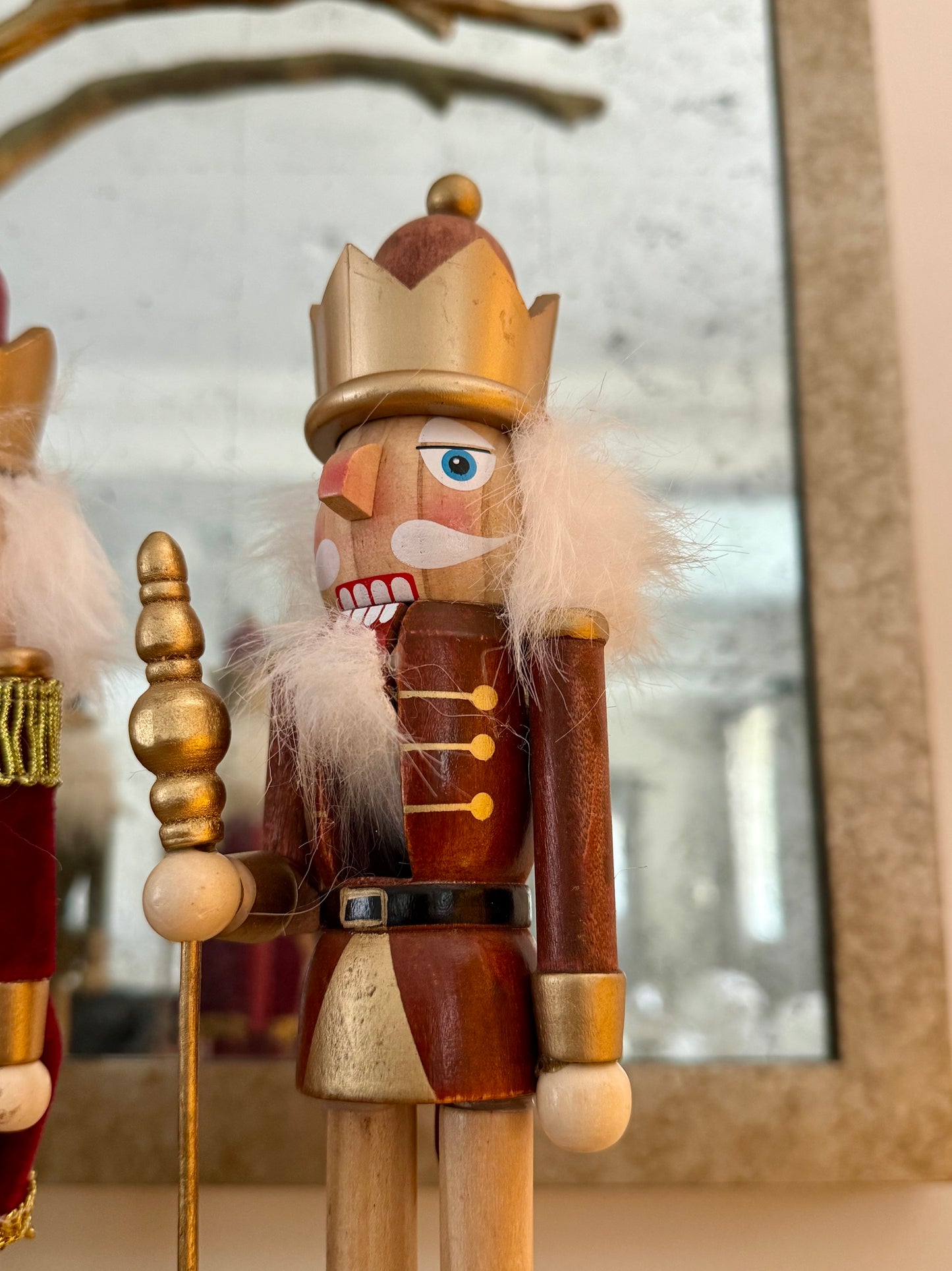 Hand Painted Wooden Christmas Nutcracker - 25cm