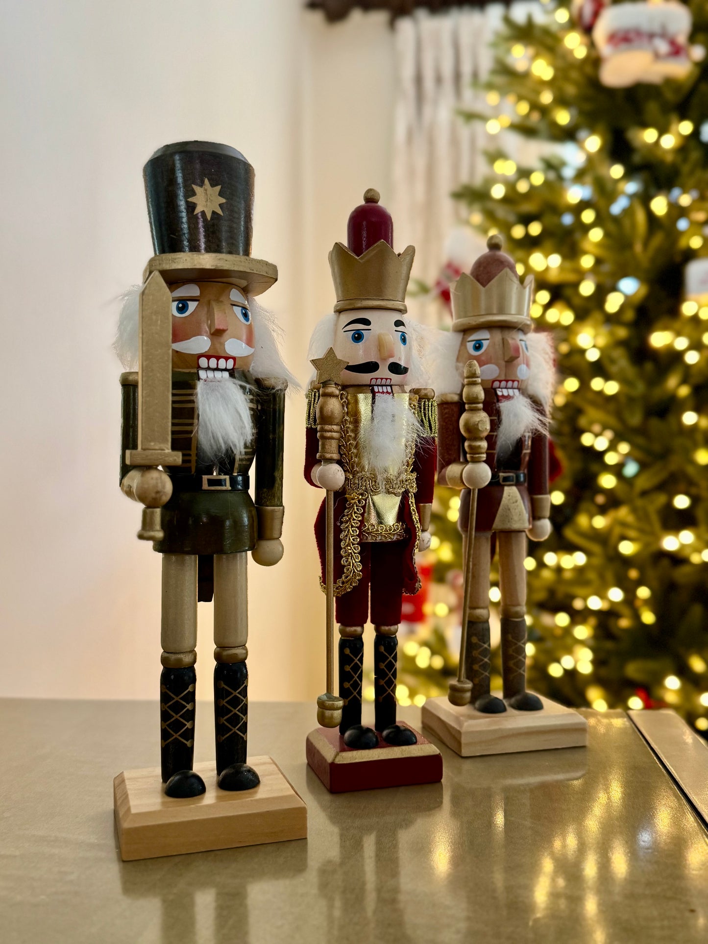 Hand Painted Wooden Christmas Nutcracker - 25cm
