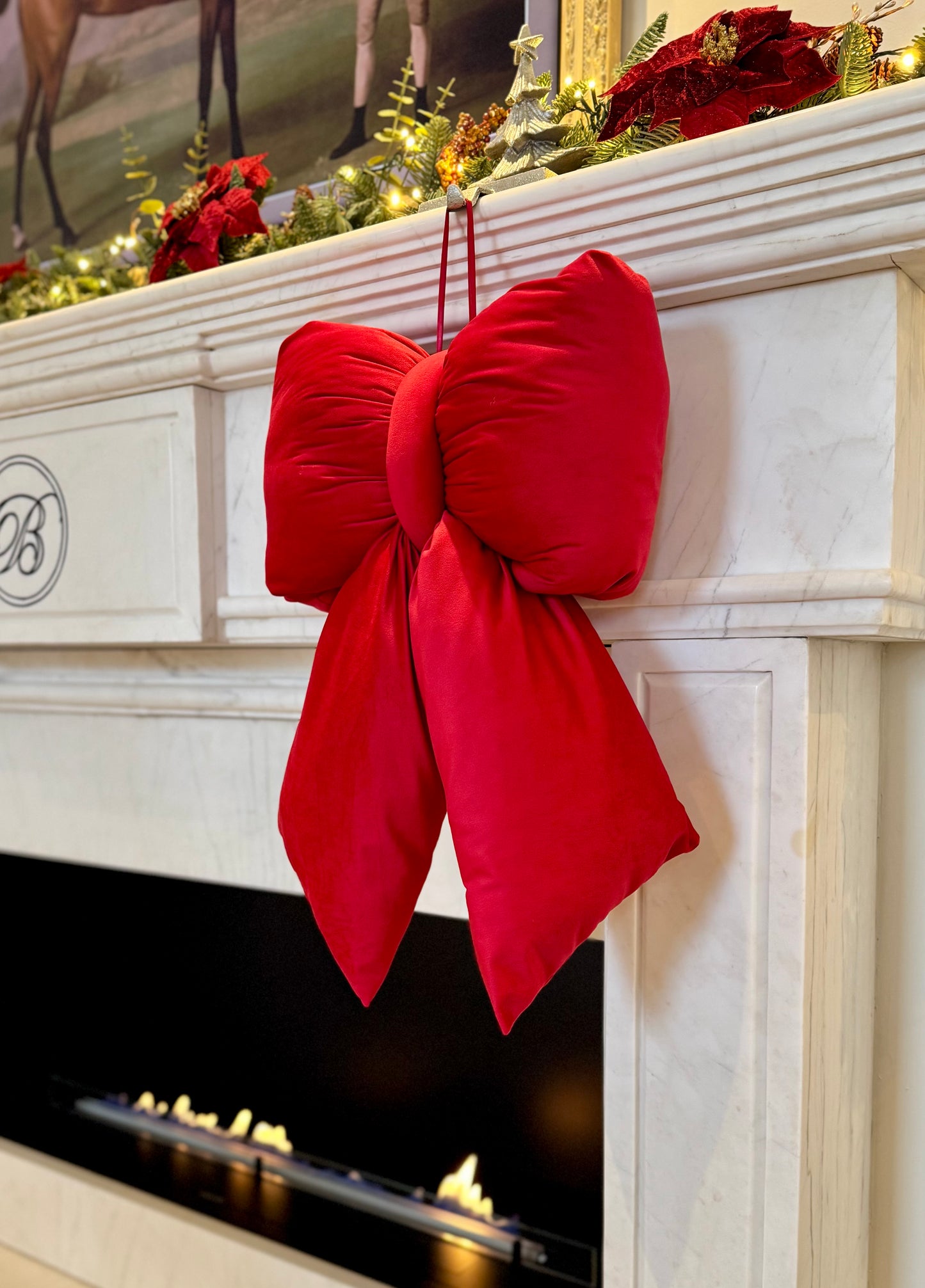 Red Velvet Plush Bow - Various Sizes