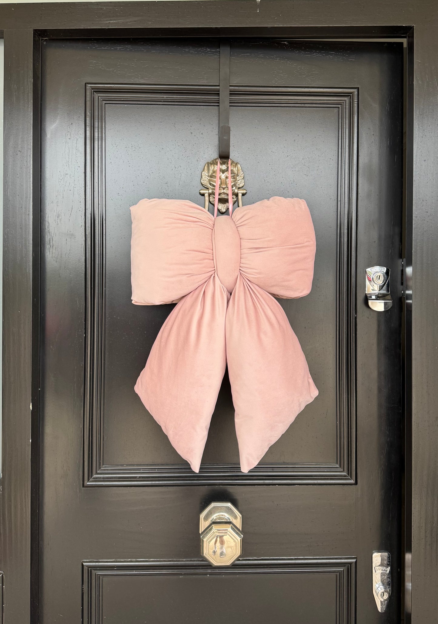 Powder Pink Velvet Plush Bow