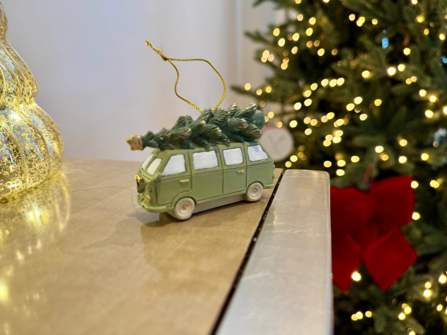 Car, Camper Van and Caravan Christmas Ornaments - Rustic Holiday Bauble