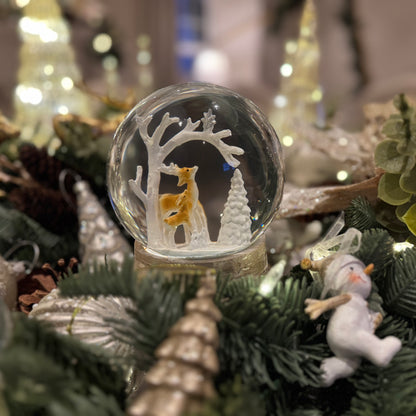 Large Deer Star of Bethlehem Snow Globe 15.5cm