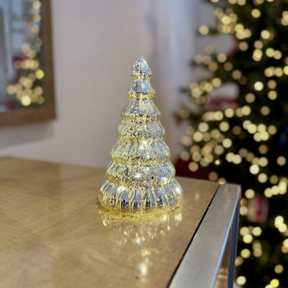 Mottled glass LED Christmas tree in three sizes