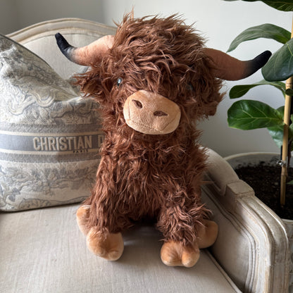 Large Highland Cow Plush Toy – tan