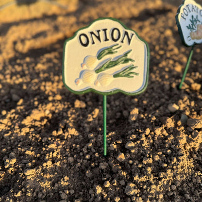 Cast iron Lettuce vegetable garden marker sign