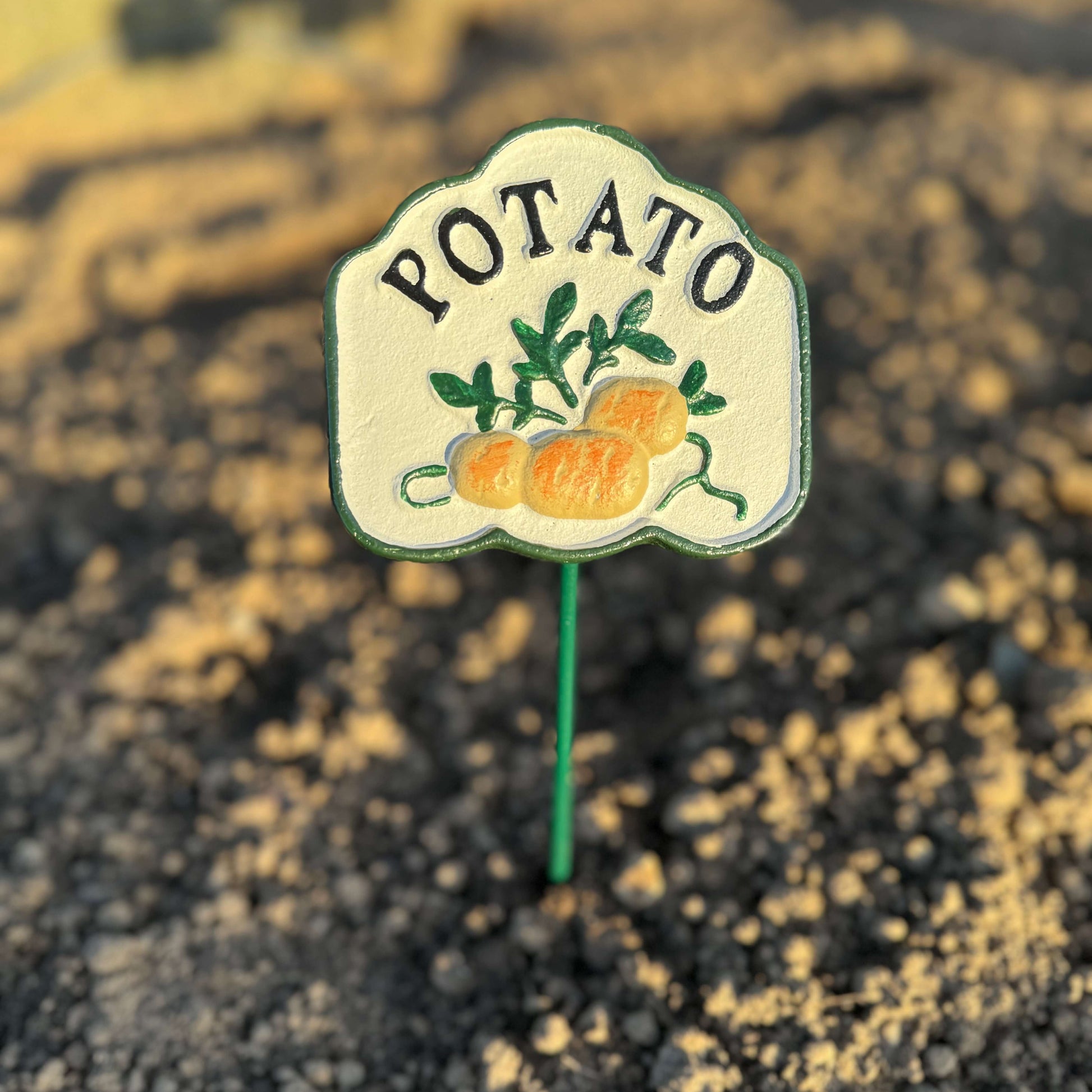 Cast iron Onion vegetable garden marker sign